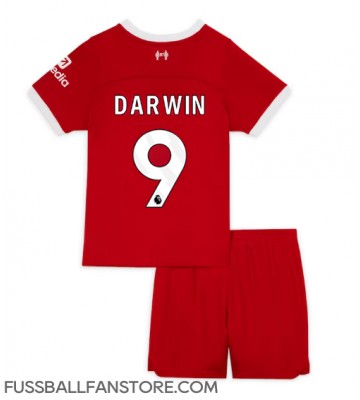 Liverpool Darwin Nunez #9 Replik Heimtrikot Kinder 2023-24 Kurzarm (+ Kurze Hosen)